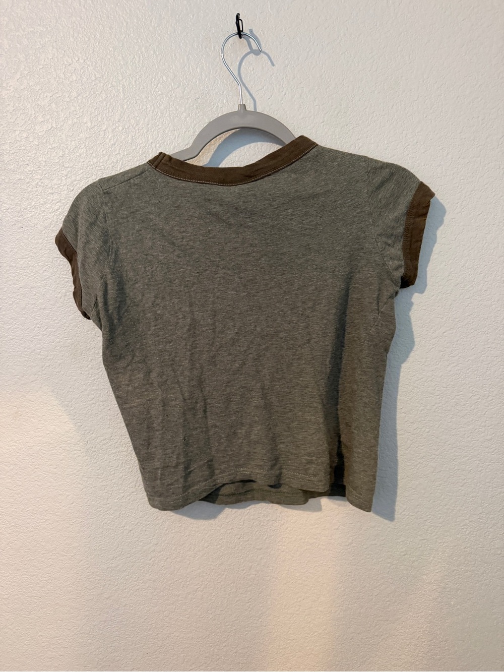 Mudd Olive Green Tee with Brown Trim and Camp Graphic - Picture 3 of 4